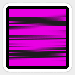 Pink Black Stripes Sticker